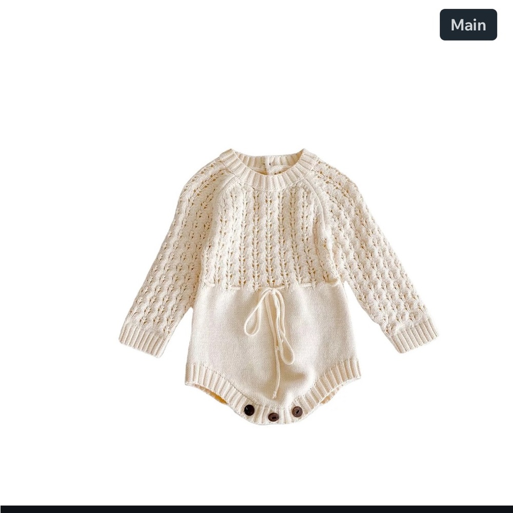 Autumn Baby Romper/Knitted baby Girl long-sleeved